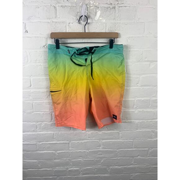 O'Neill Men's Hyperfreak Heat Fade 16" Boardshorts Stretch Flex Tie Drawcord 30 - Picture 4 of 8